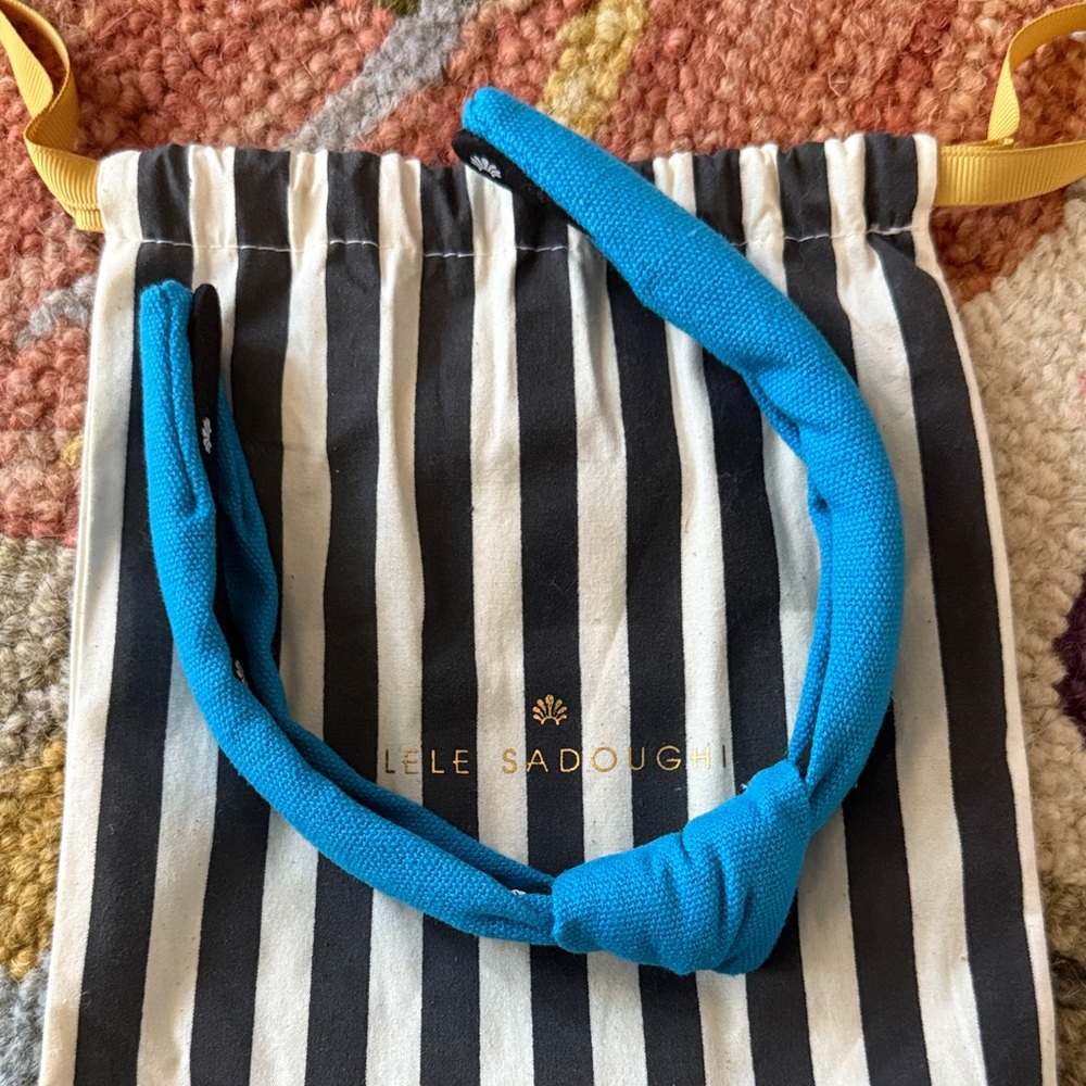 Lele Sadoughi Vibrant Blue Kids Knot Headband